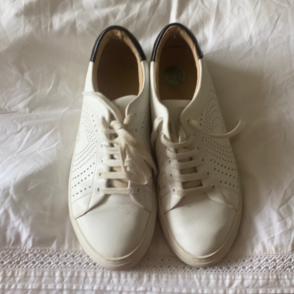 Kate spade white leather sneakers